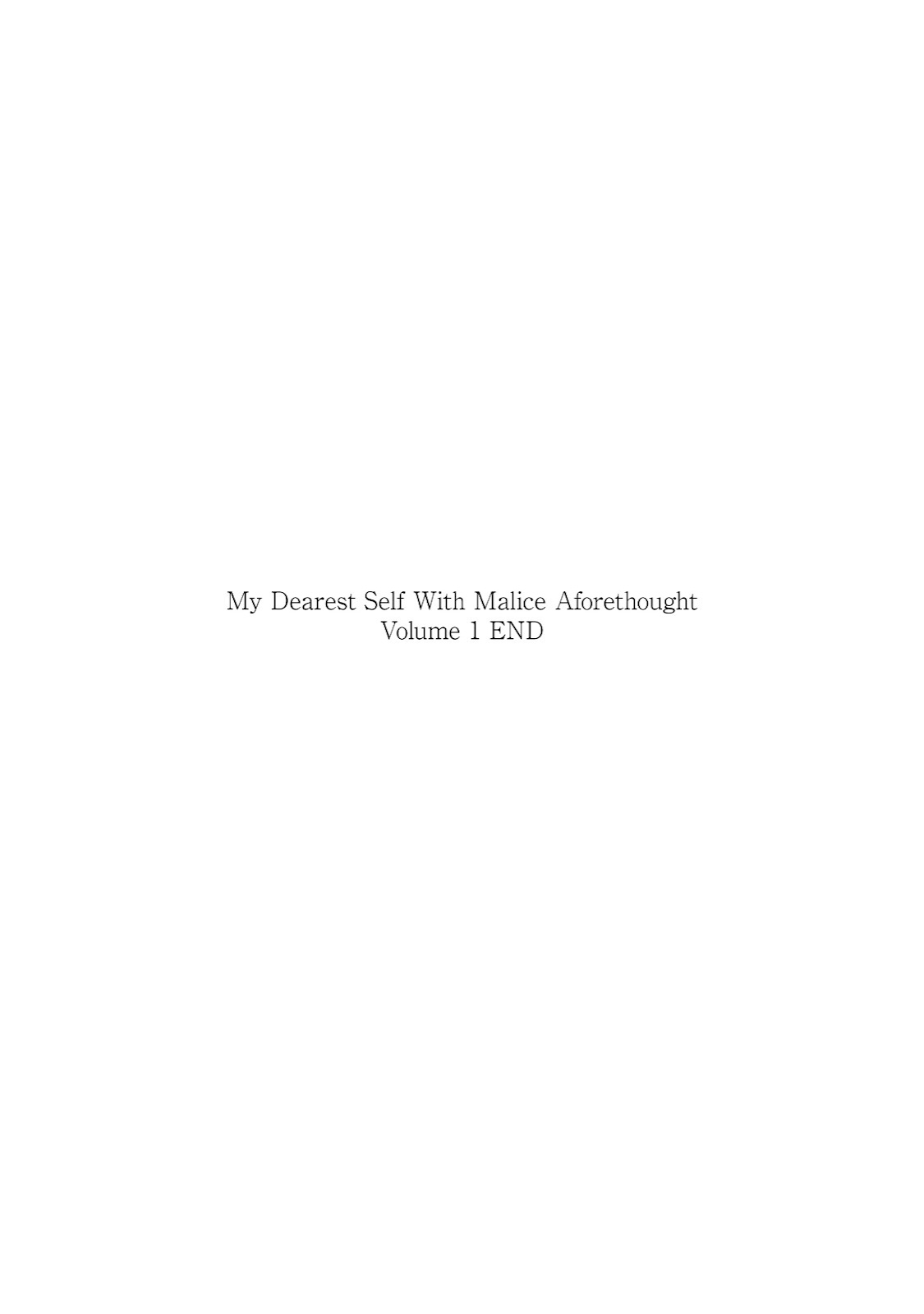 Read My Dearest Self With Malice Aforethought AR Manga Online