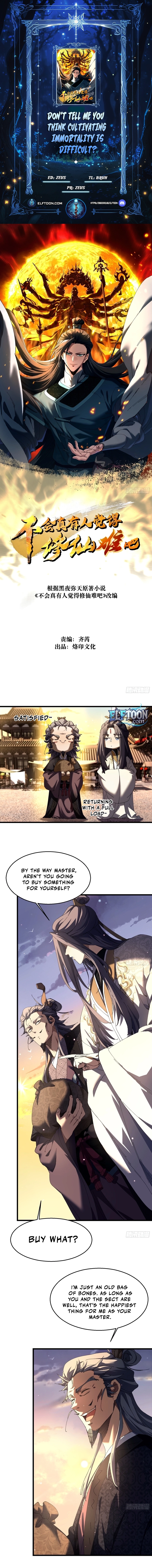 Read Don’t Tell Me You Think Cultivating Immortality Is Difficult EN Manga Online