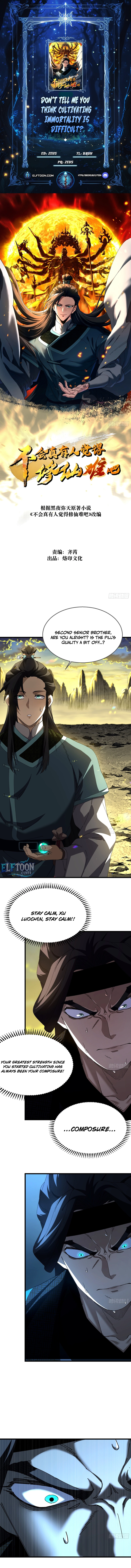 Read Don’t Tell Me You Think Cultivating Immortality Is Difficult EN Manga Online