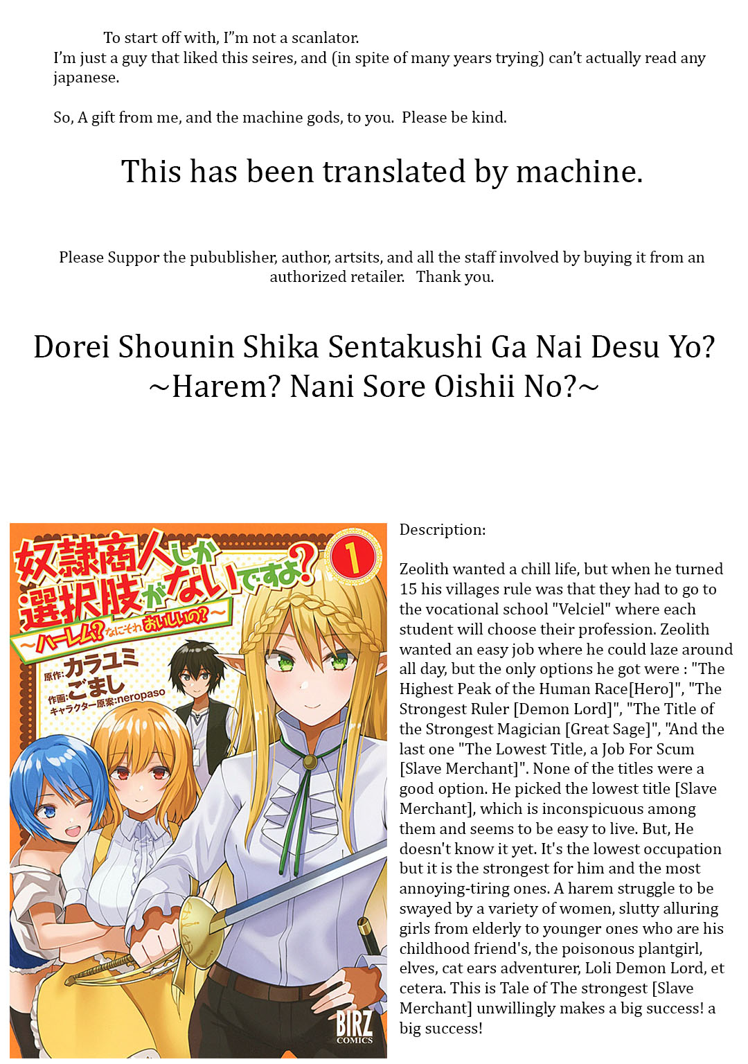 Read Dorei Shounin shika Sentakushi ga Nai desu yo_ ~Harem_ Nani Sore Oishii no EN Manga Online