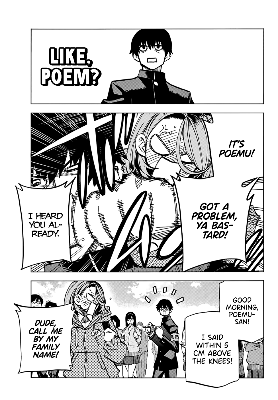 Read The Story Between a Dumb Prefect and a High School Girl with an Inappropriate Skirt Length EN Manga Online