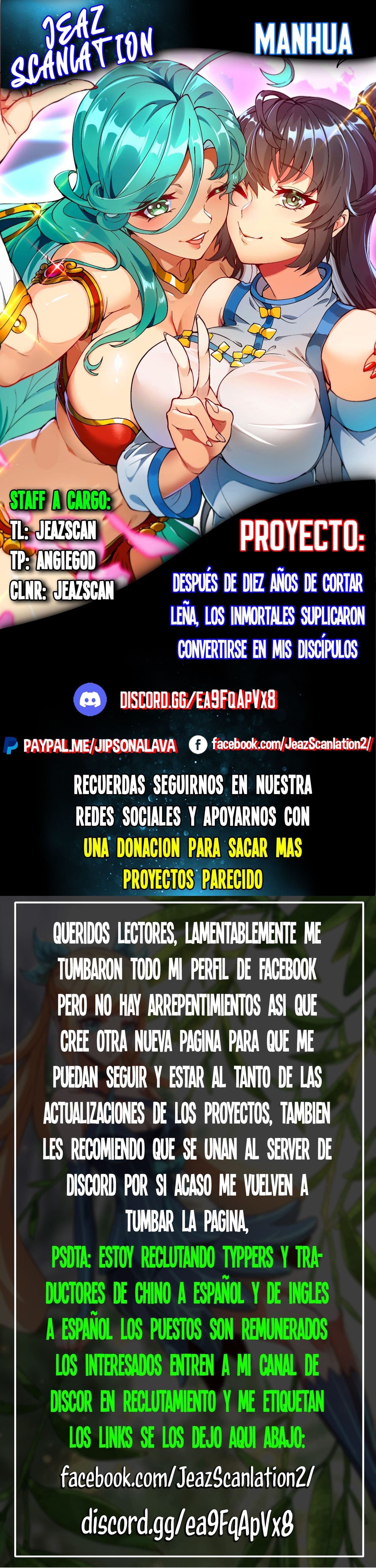 Read Después de diez años de cortar leña, los inmortales suplicaron convertirse en mis discípulos ES Manga Online