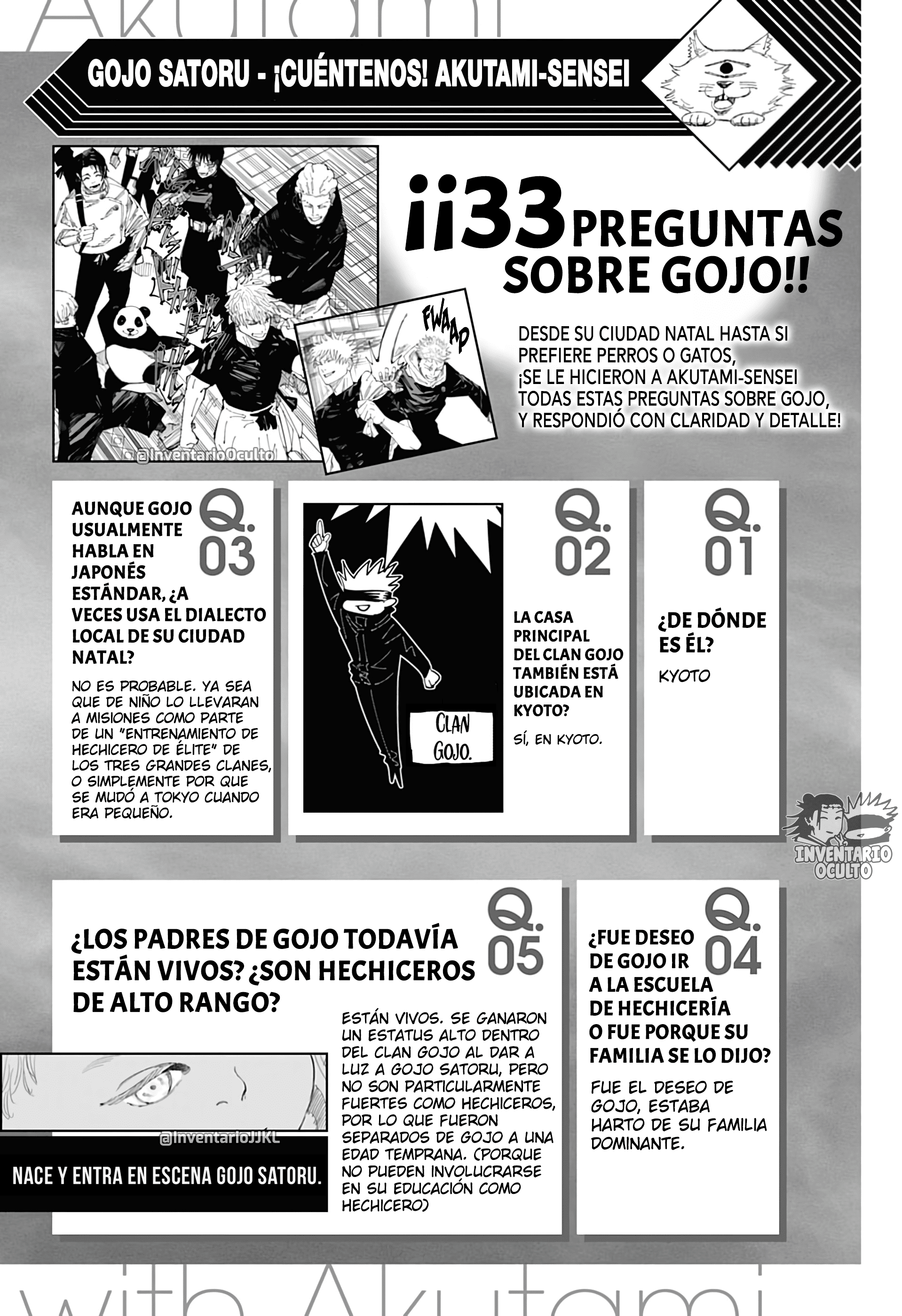 Read SATORU GOJO – Official Booklet ES Manga Online