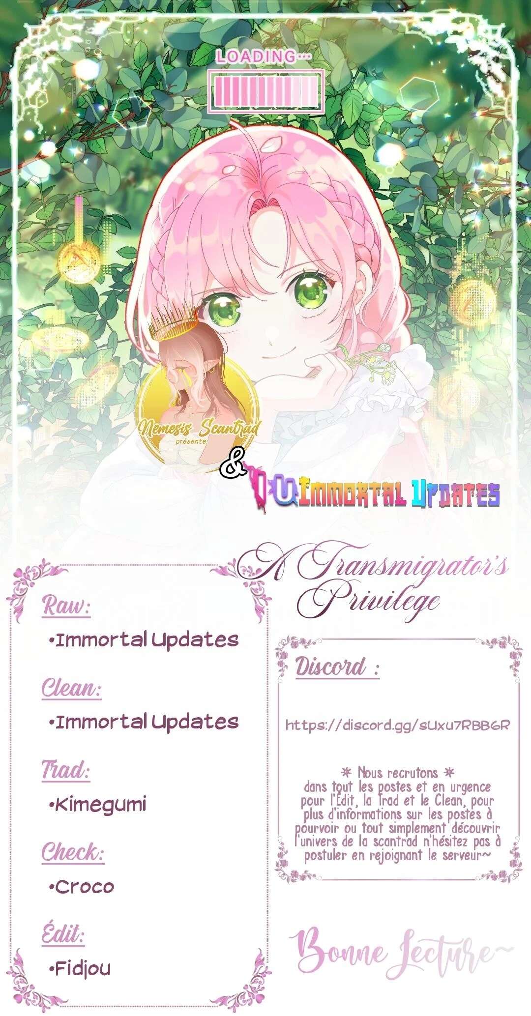 Read A Transmigrator's Privilege FR Manga Online