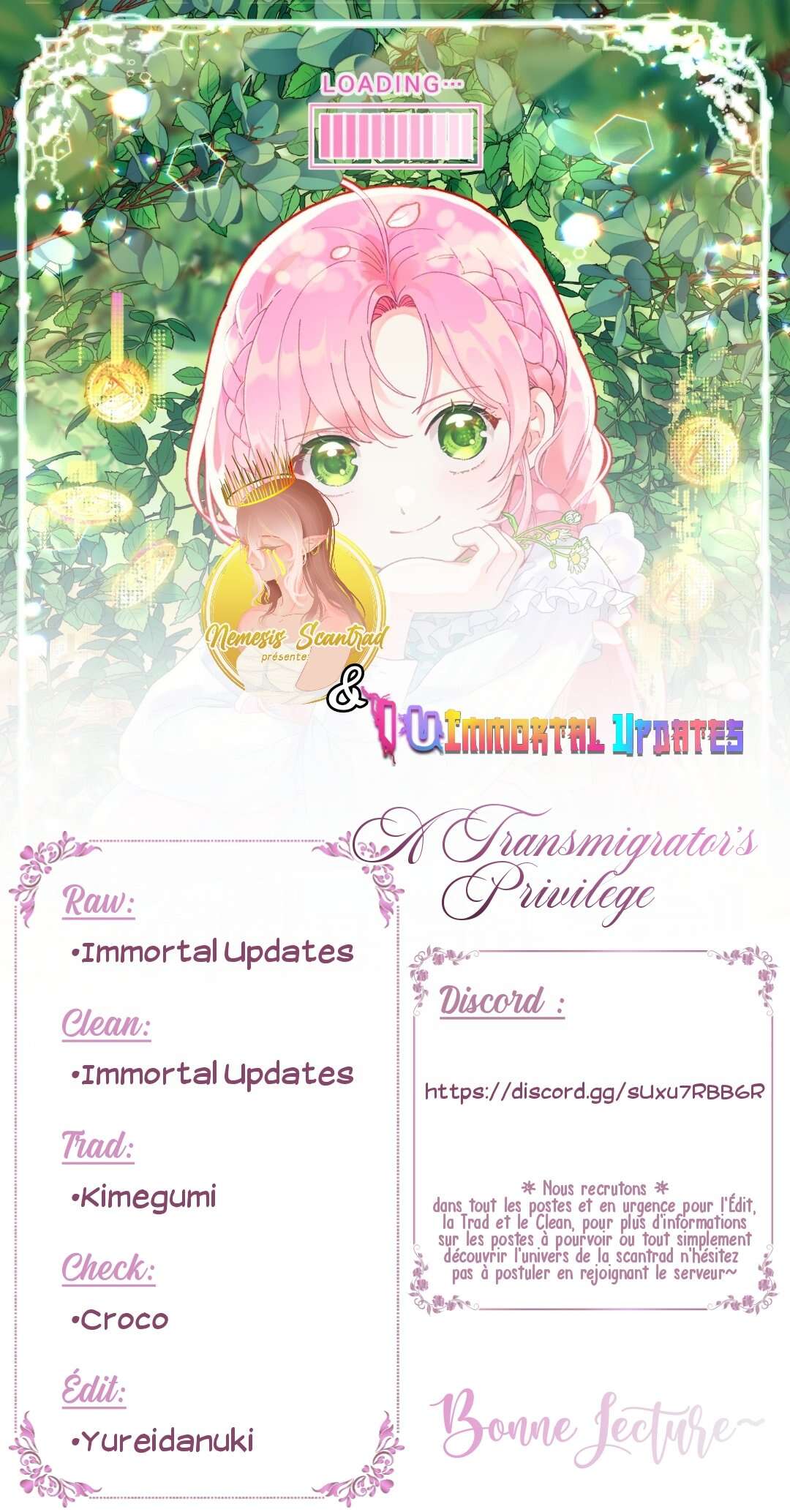 Read A Transmigrator's Privilege FR Manga Online