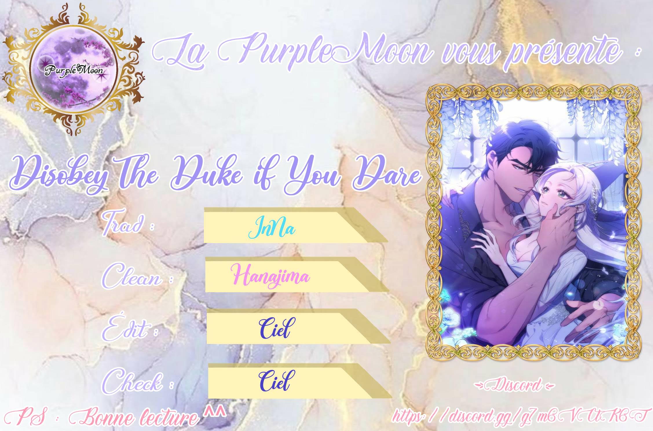 Read Disobey the Duke if You Dare FR Manga Online