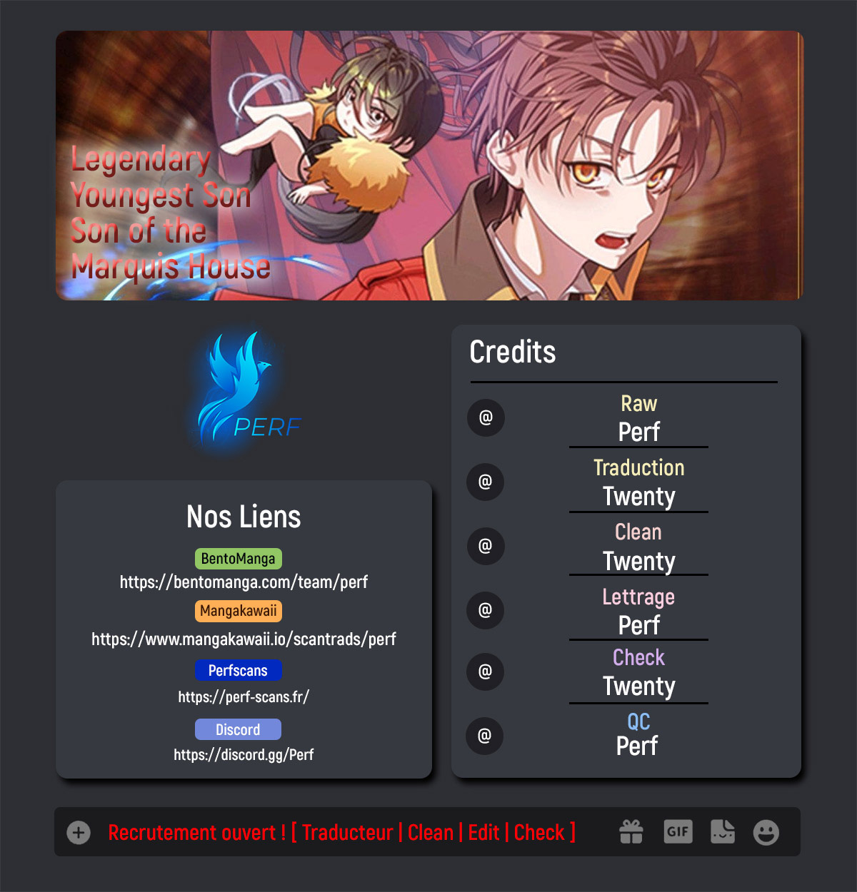 Read Legendary Youngest Son of the Marquis House FR Manga Online