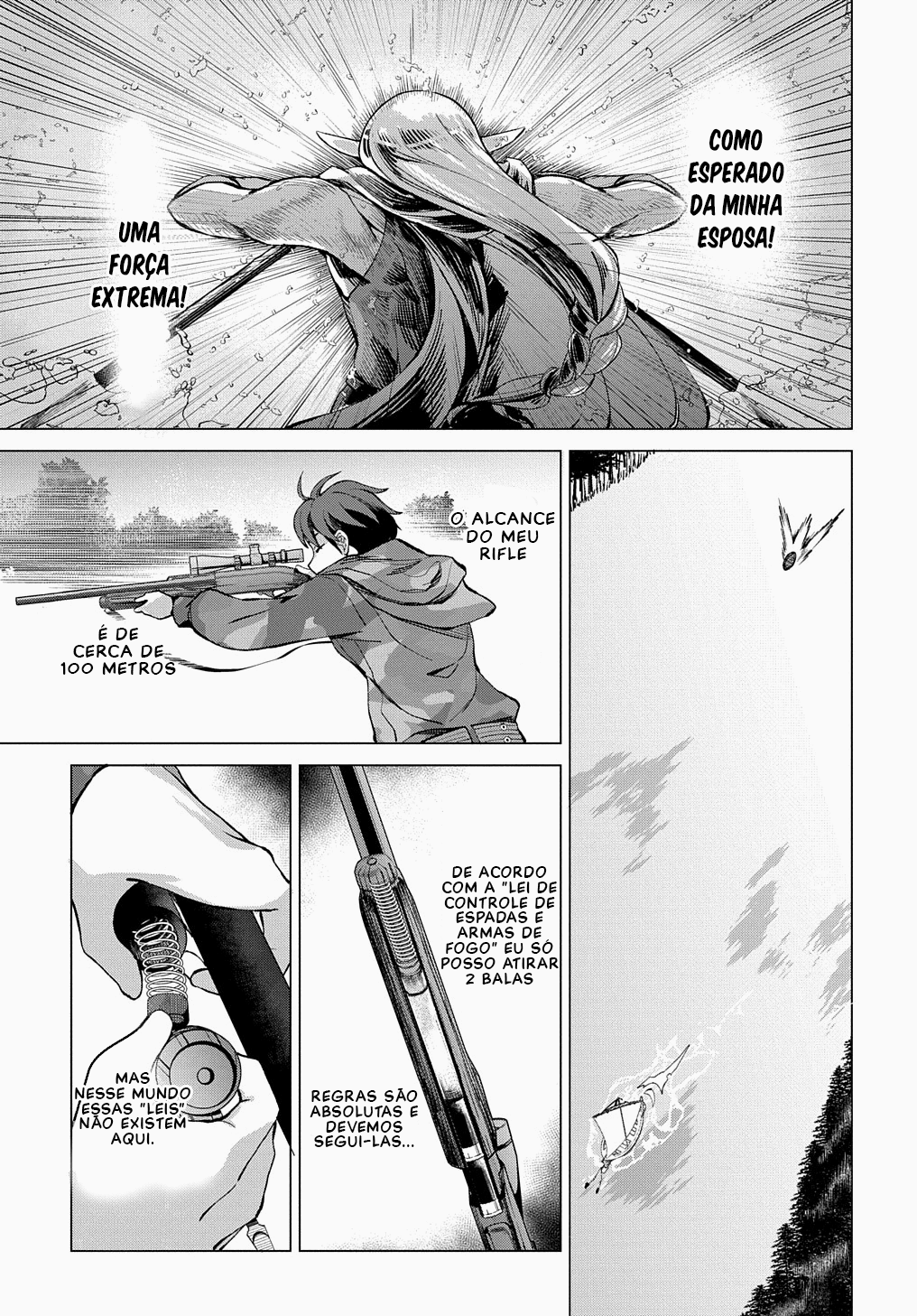 Read Hokkaido no Geneki Hunter ga Isekai ni Hourikoma Rete Mita Elf Yome to Meguru Isekai Shuryou Life (PT-BR) PT Manga Online