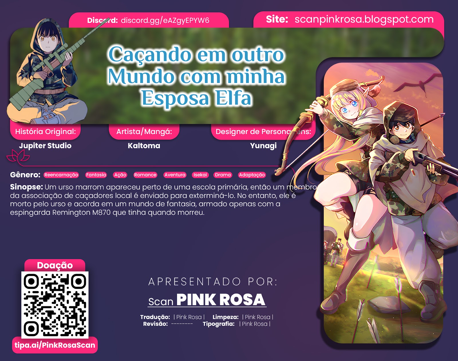 Read Hokkaido no Geneki Hunter ga Isekai ni Hourikoma Rete Mita Elf Yome to Meguru Isekai Shuryou Life (PT-BR) PT Manga Online