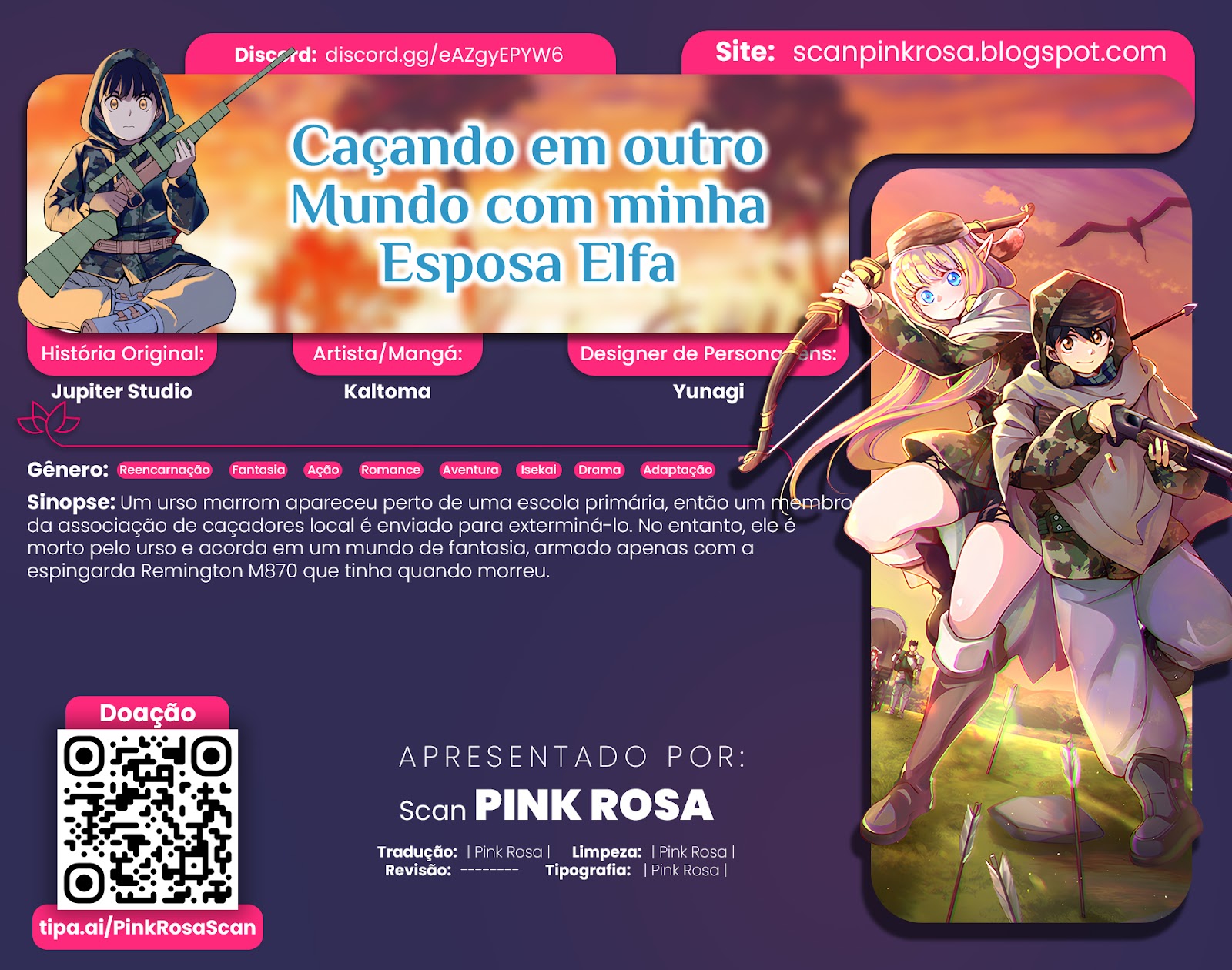 Read Hokkaido no Geneki Hunter ga Isekai ni Hourikoma Rete Mita Elf Yome to Meguru Isekai Shuryou Life (PT-BR) PT Manga Online