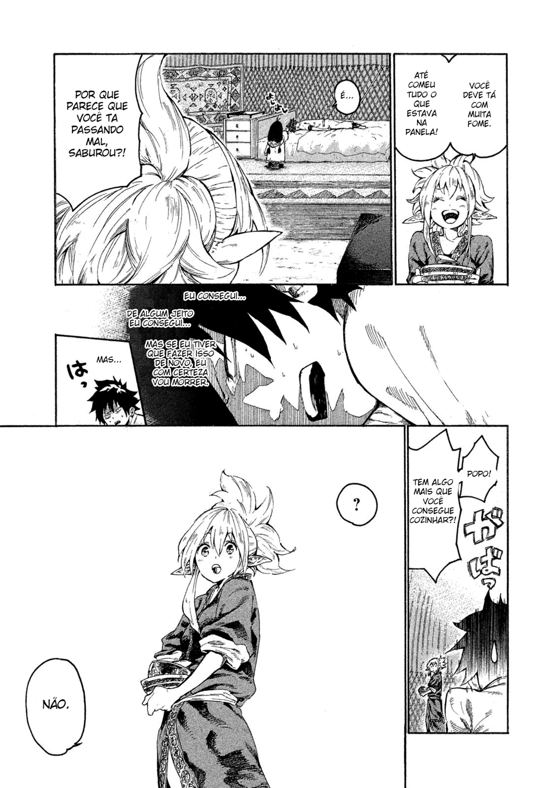 Read Mazumeshi Elf to Yuubokugurashi (PT-BR) PT Manga Online