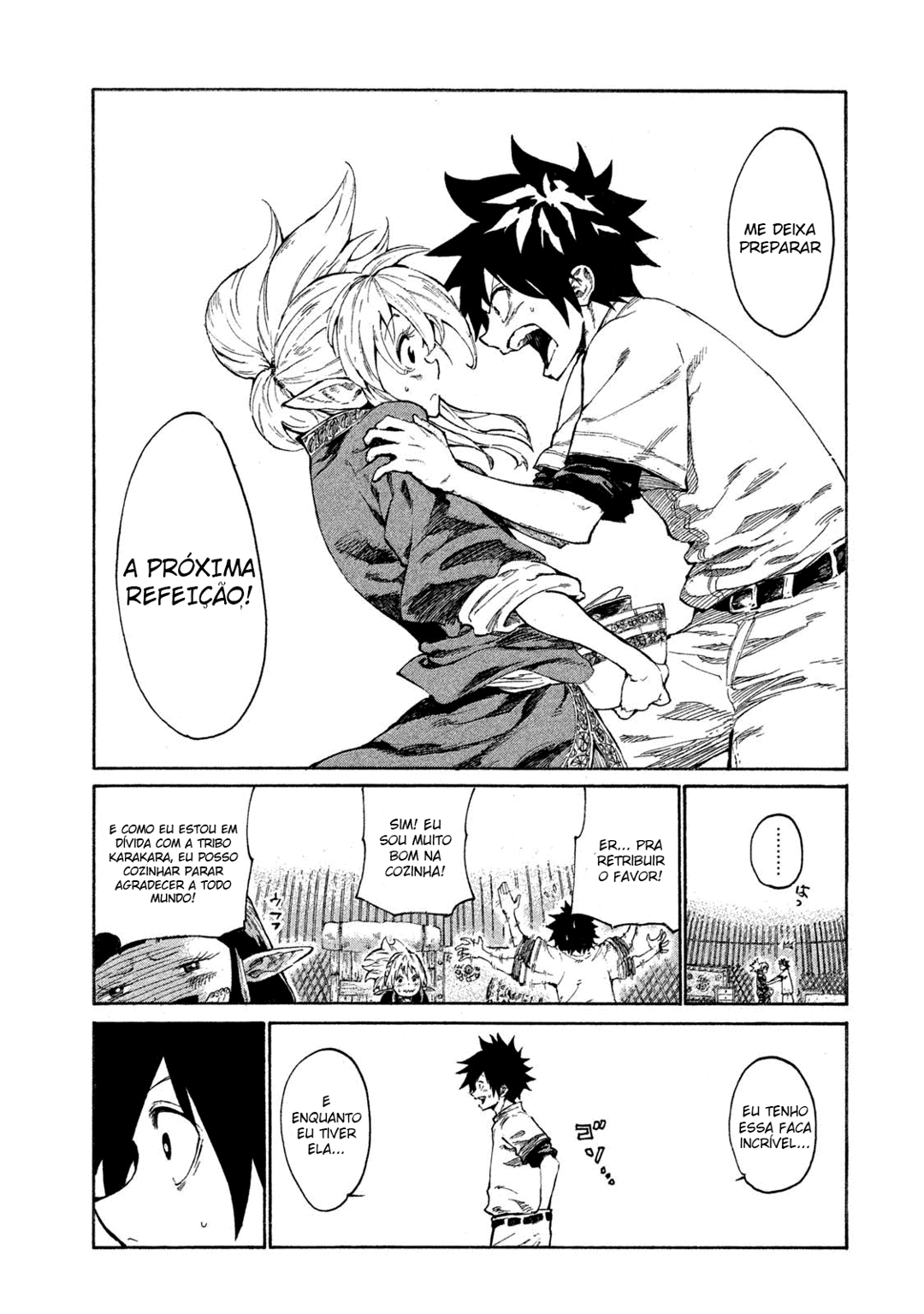 Read Mazumeshi Elf to Yuubokugurashi (PT-BR) PT Manga Online