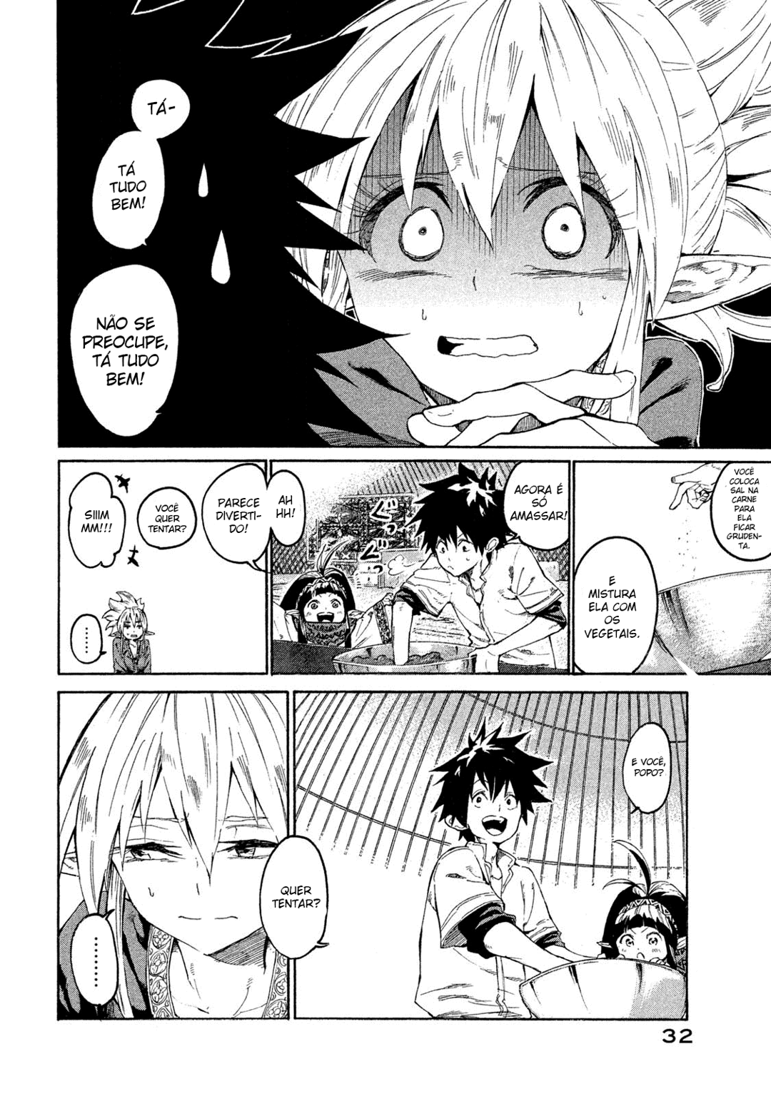 Read Mazumeshi Elf to Yuubokugurashi (PT-BR) PT Manga Online