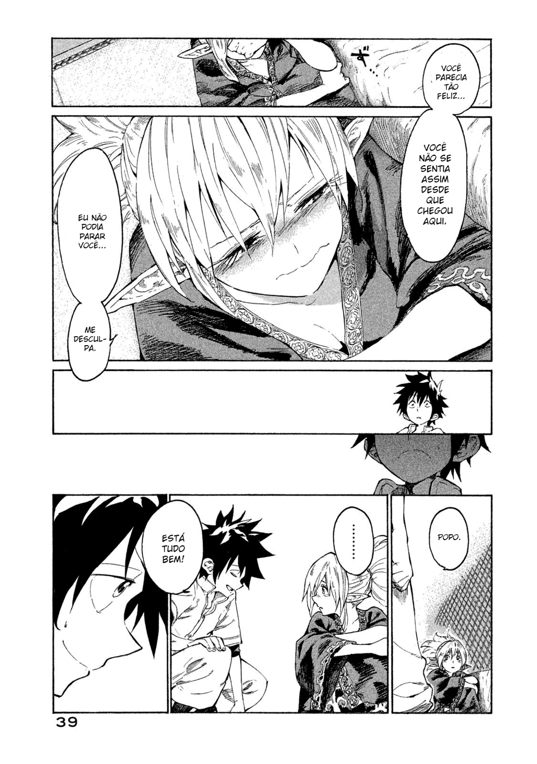 Read Mazumeshi Elf to Yuubokugurashi (PT-BR) PT Manga Online
