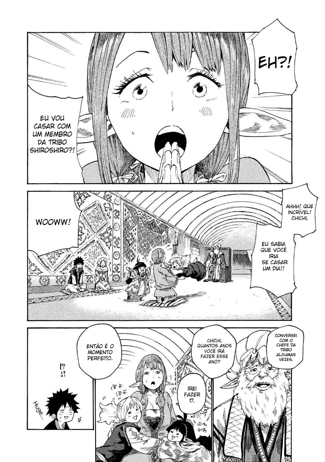 Read Mazumeshi Elf to Yuubokugurashi (PT-BR) PT Manga Online