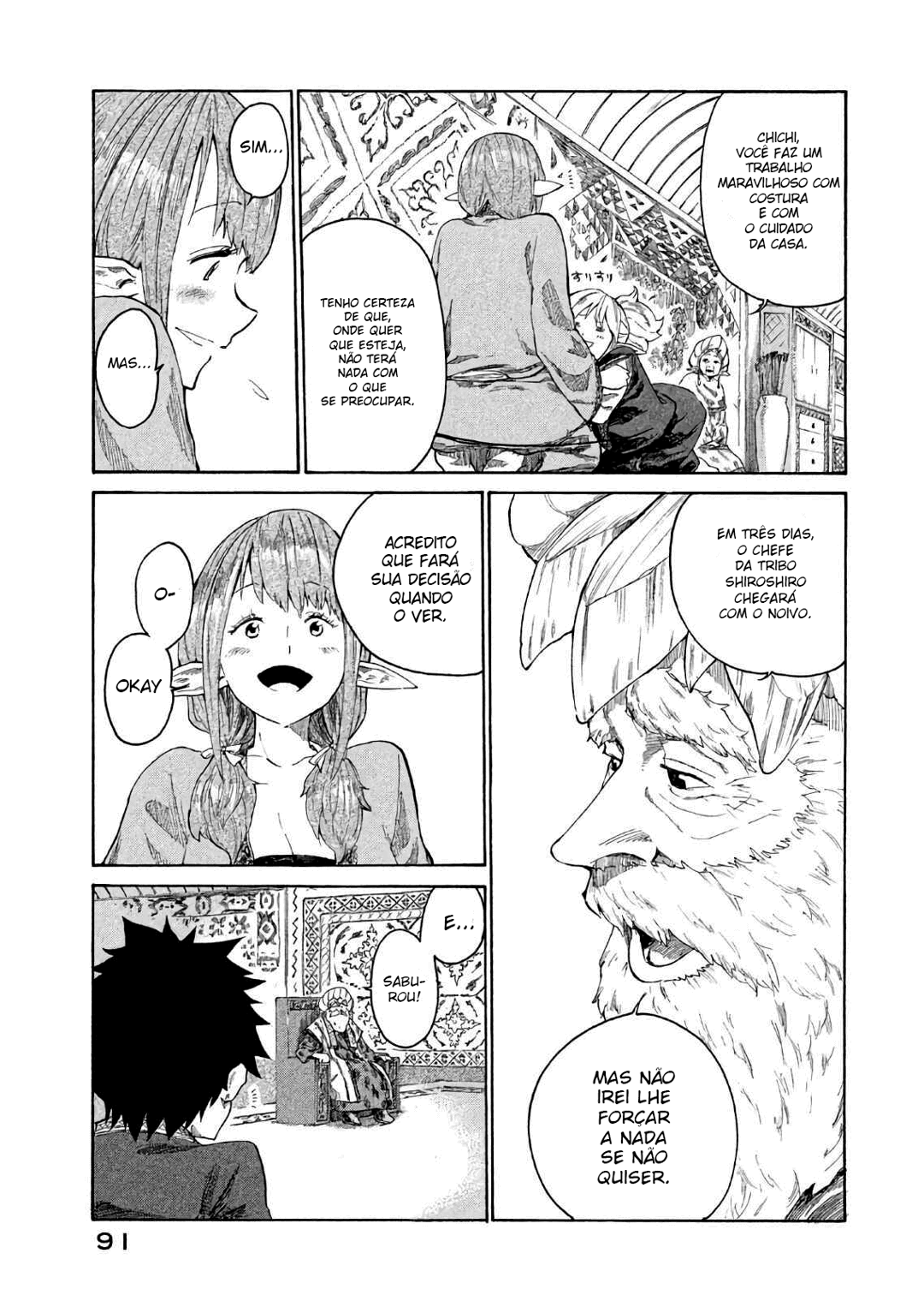 Read Mazumeshi Elf to Yuubokugurashi (PT-BR) PT Manga Online