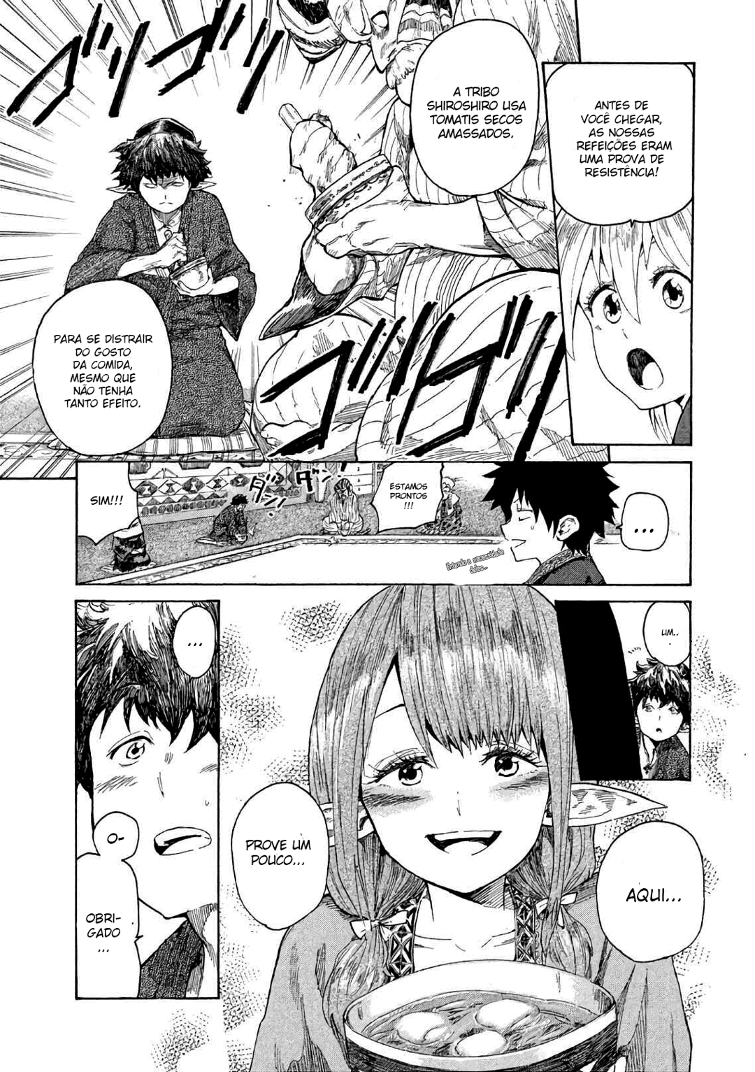 Read Mazumeshi Elf to Yuubokugurashi (PT-BR) PT Manga Online