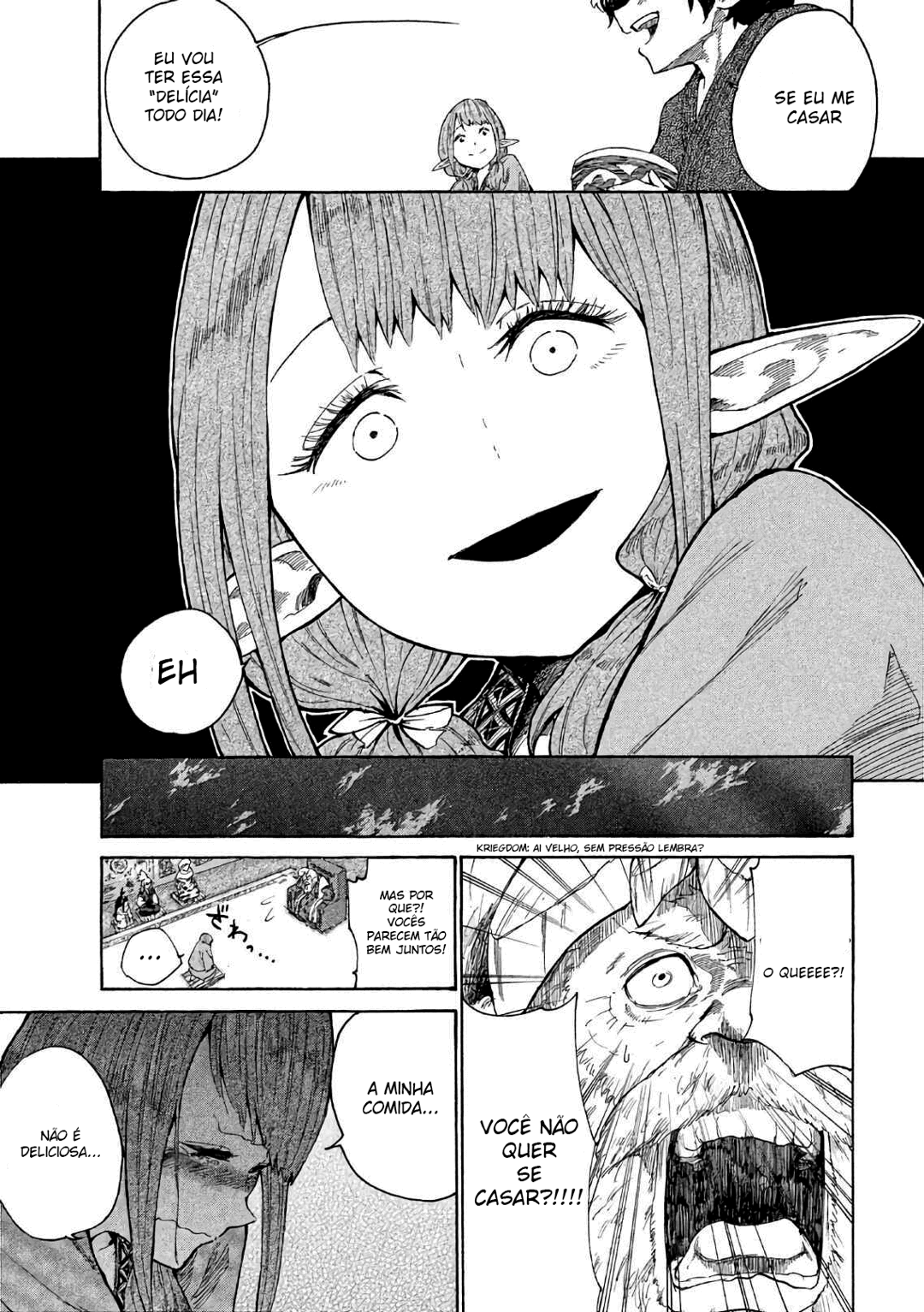 Read Mazumeshi Elf to Yuubokugurashi (PT-BR) PT Manga Online
