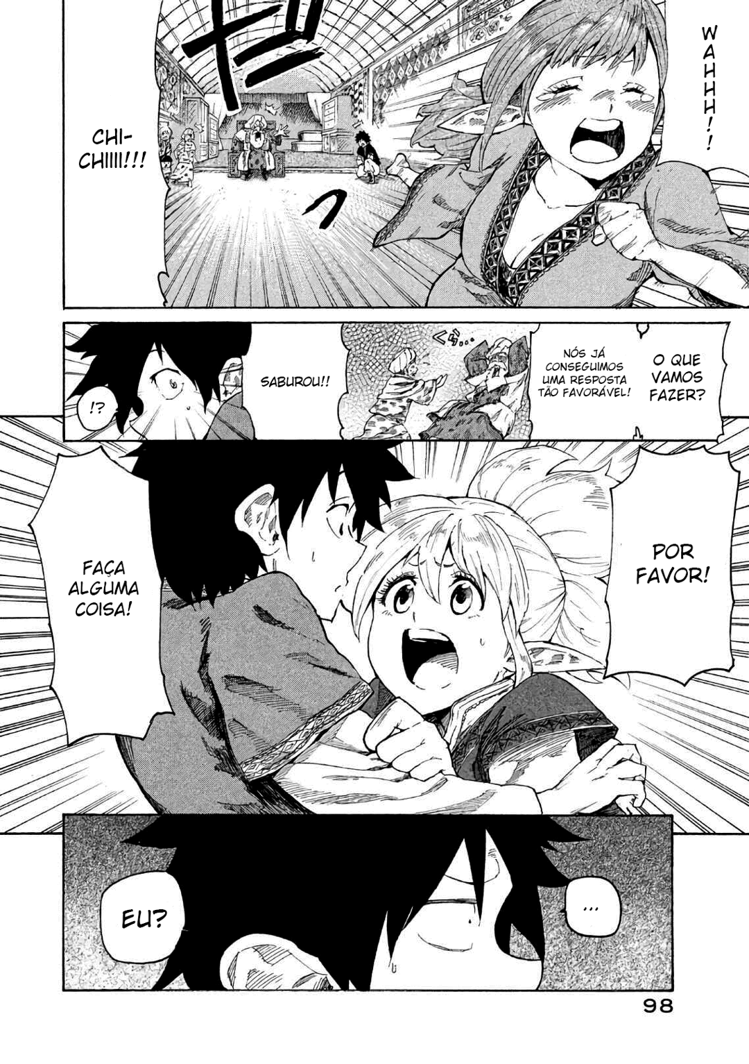 Read Mazumeshi Elf to Yuubokugurashi (PT-BR) PT Manga Online