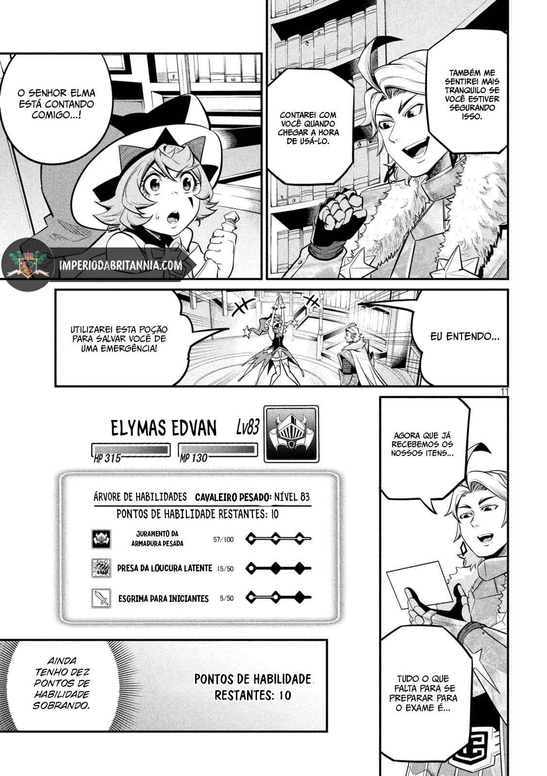 Read O Exilado Cavaleiro Pesado Reencarnado é Incomparável com o Conhecimento do Jogo (PT-BR) PT Manga Online
