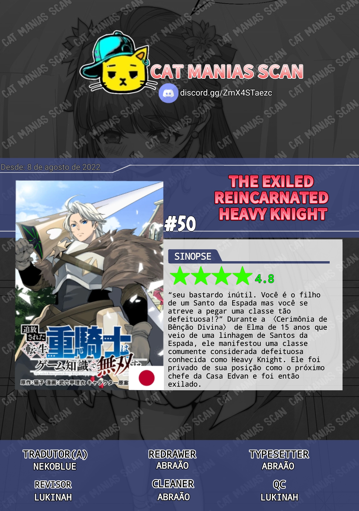 Read O Exilado Cavaleiro Pesado Reencarnado é Incomparável com o Conhecimento do Jogo (PT-BR) PT Manga Online