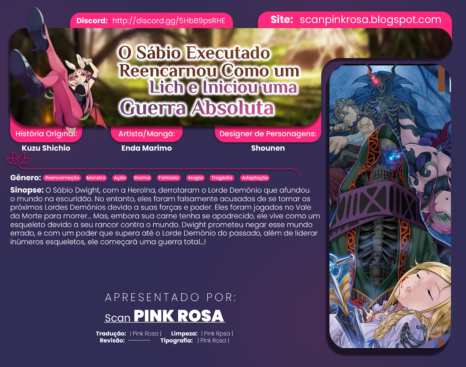 Read Shokei Sareta Kenja wa Lich ni Tensei (PT-BR) PT Manga Online